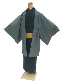お仕立て上り メンズ きもの【M サイズ】袷の着物 　男物 きもの 【メーカー処分品】着物で お洒落 を楽しもう♪気軽に着れる キモノ です！【きもの ・ 羽織 ・ 長襦袢　3点セット】