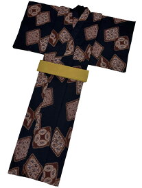 こむさでもーど （黒地）お仕立て上り 浴衣ブランド浴衣 を特別価格でご奉仕浴衣単品の商品です