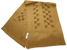 ちりめん正絹帯揚　激安処分品メーカー処分品　激安セール商品♪ご使用には全く問題ございません【　正絹帯揚　橙褐色　市松模様柄　】