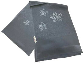 ちりめん正絹帯揚　激安処分品メーカー処分品　激安セール商品♪ご使用には全く問題ございません【　正絹帯揚　グレー色　さくら柄　】