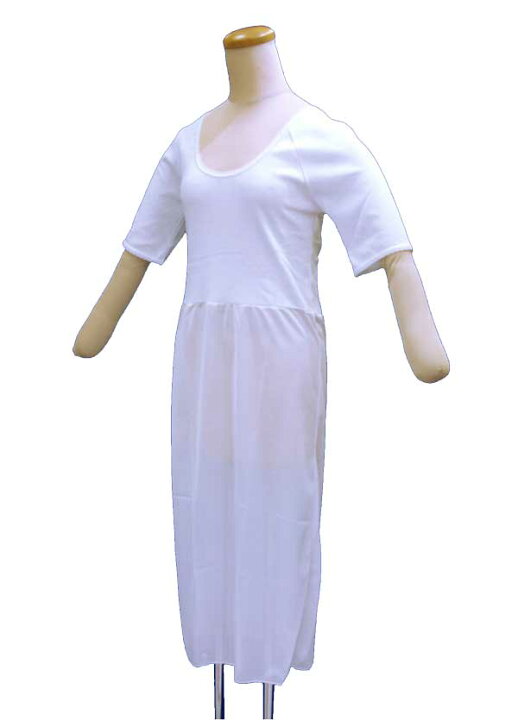 楽天市場 和装ランジェリー 肌襦袢ワンピース 肌襦袢 きもの肌着 単衣 袷用 ｍ ｌサイズ 東レシルック 使用スリップ スタイルの ワンピース肌襦袢天然の抗菌防臭素材クラビオンコットン 使用 さくら小町 楽天市場店