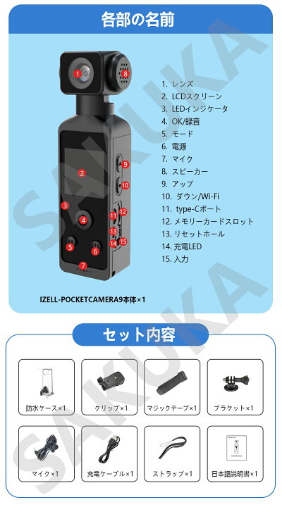 楽天市場】アクションカメラ アクションカム 6軸手ブレ補正 5K