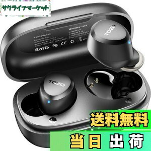 【送料無料】TOZO A1 ワイヤレスイヤホン Bluetooth 5.3 イヤホン マイク内蔵 没入型プレミアムサウンド 長距離接続 コンパクト 充電ケース付き 小型/軽量 自動ペアリング パッシブ ノイズキャン