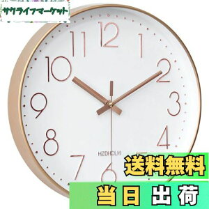 【送料無料】HZDHCLH 掛け時計 電波時計 おしゃれ 壁掛け 時計 北欧 連続秒針 静音 壁掛け時計見やすい 30cm アナログ 夜間秒針停止 (電波・白)