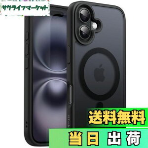 yzJETech iPhone 16 6.1C`p }Olbg P[X MagSafeɑΉ ̃}bgw ^ ϏՌ Jo[ (ubN)