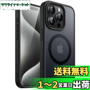 yzJEDirect iPhone15ProMax 6.7C`i15 Pro Maxjp }Olbg P[X MagSafeɑΉ ̃}bgw ^ ϏՌ Jo[ (ubN)