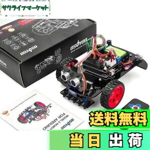 �y���������zOSOYOO2�� �쓮 �X�}�[�g ���{�b�g�J�[ �X�^�[�^�[�L�b�g Arduino�݊��� UNO R3 �v���W�F�N�g 2WD Smart Robot Car Kit �I�[�v���\�[�X ���烍�{�b�g �m�� ���{�������(9V�d�r�t��)