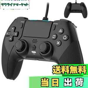 �y���������zElnicec PS4 �R���g���[���[ �L�� �w�ʃ{�^���t�� [2025�N�ŐV�o�[�W����] p4 �Q�[���p�b�h TURBO�A�ˋ@�\ HD�U�� �l�ԍH�w USB�ڑ� �V�X�e���Ή� ���ϋv�{�^�� �S�o�[�W���� PC/P3/P4�Ή� 