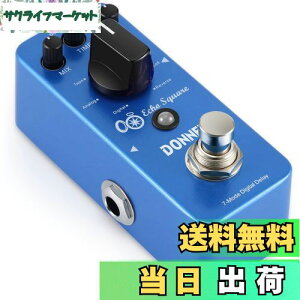 【送料無料】Donner ディレイエフェクター ギターペダル ギターエフェクター 7モード 原音保持 Echo Square