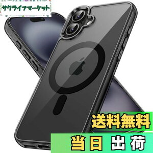 yzJETech iPhone 16 Plus 6.7C`p }Olbg P[X MagSafeΉ Ռz op[Jo[ h~ NAobN (ubN)