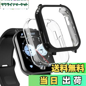 �y���������zHianjoo 2���� Xiaomi Redmi Watch 5 Lite �Ή� �P�[�X �t�B���� [�ی�J�o�[ + �t�B���� ��̌^] Xiaomi Redmi Watch 5 Lite �Ή� �J�o�[ TPU�f�� �\�t�g�P�[�X �S�ʕی� �ی�t�B���� �Ռ��z�� ��