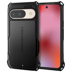 �y���������z�G���R�� Google Pixel 9 / 9 pro �P�[�X �n�C�u���b�h �J�o�[ �Ռ��z�� �J���������Y�ی�݌v ���C�����X�[�d�� �X�g���b�v�z�[���t ZEROSHOCK �u���b�N PM-P242ZEROBK