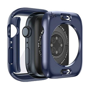 �y���������zBELIYO �Ή� Apple Watch �P�[�X Series 11/10/9/8/7/SE3/SE2/SE/6/5/4/3/2/1 Ultra 3/2/1 �A�b�v���E�H�b�` �J�o�[ �K���X�t�B���� ��̌^ Apple Watch �J�o�[ PC�f�� �y�� ���{���Ɏq�� ��d�\�� �A�b�v