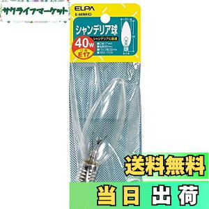 【送料無料】エルパ (ELPA) シャンデリア 電球 おしゃれ E17 消費電力 40W クリア G-66NH(C)