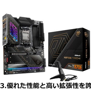 �y���������zASRock �}�U�[�{�[�h X870E Nova WiFi AMD Ryzen 9000 �V���[�Y CPU (Soket AM5) �Ή� X870E �`�b�v�Z�b�g ATX �}�U�[�{�[�h �y�������K�㗝�X�i�z