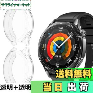 �y���������zAnkersaila�y2������z�Ή� Huawei Watch GT5 46mm �P�[�X �J�o�[ TPU �S�ʕی� �J�o�[ �y�� �ϏՌ��� �C�菝�h�~ �����ߗ� �E���ȒP (��+��)