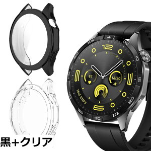 �y���������zAnkersaila �P�[�X �Ή� Huawei Watch GT4 46mm,�P�[�X �J�o�[ TPU �S�ʕی� �J�o�[ �y�� �ϏՌ��� �C�菝�h�~ �����ߗ� �E���ȒP (���[�Y�S�[���h+�N���A)