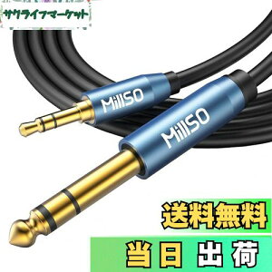 yzMillSO 6.35mm 3.5mm ϊP[u IX-IX I[fBIϊP[u 3.5mm~jvO to 6.35mmWvO 24bL XeIP[u 2.4m u[