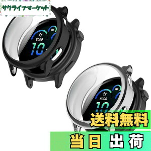 �y���������z�y2���Z�b�zFor Garmin Vivoactive 6 �P�[�X �K���X�t�B����+PC�t���[�� ��̌^ �ی�t�B���� Greerass �S�ʕی� �����ߗ� �S�ʕی� �ϏՌ� �w��h�~ �������� �h���h�o �����ȒP �t�C����