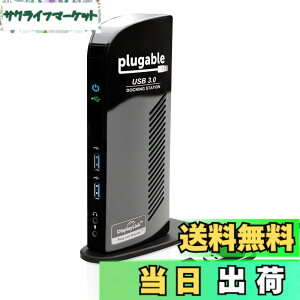 �y���������zPlugable USB3.0 / USB-C �p�h�b�L���O�X�e�[�V���� �c�u�� Windows ����� Mac �p - �f���A�����j�^�[ HDMI DVI VGA �|�[�g �M�K�r�b�g �C�[�T�l�b�g USB3.0 �|�[�gx2 USB 2.0 �|�[�gx4 �������o��