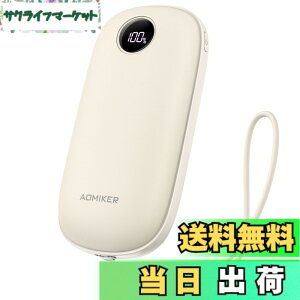 �y���������z�y���ʔ��M�z �[�d���J�C�� LED�f�W�^�� ���x�\�� Aomiker : 3�b�}�����M 3�K�i ���x���� �d�C ������ 5V/2A usb-c �[�d 4000mAh �d�q ���F �J��Ԃ����p �[�d�� �z�b�J�C�� ���� �A�� ��