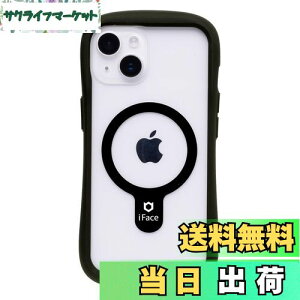 【送料無料】iFace Reflection Magnetic iPhone 14 専用 MagSafe 対応 ケース クリア 強化ガラス (ブラック)【アイフェイス アイフォン14 用 iphone14 用 カバー マグセーフ 耐衝撃 透明 ストラップホール】