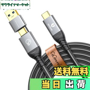 �y���������zGiGimundo USB 3.2 Gen 2x2 �P�[�u�� 2-in-1 USB-A/C to USB-C�y20gbpS�����f�[�^�]�� 4K 100W�}���[�d 4K@60Hz�f���o�� PD�Ή� �zThunderbolt 3/MacBook/iPad Pro/Switch��Type-C�@��Ή�(2m)