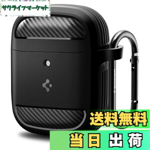 �y���������zSpigen Pixel Buds A-Series �P�[�X �ϏՌ� PC TPU ��d�\�� ���C�����X�[�d �Ή� �J���r�i �����O�t�� �y�� �L�Y�h�~ �Ռ� �z�� �V���v�� ���M�b�h�E�A�[�}�[ ASD01344 (�u���b�N)