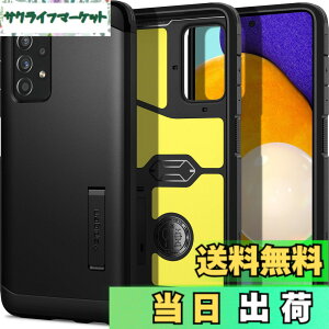 �y���������zSpigen Galaxy A52 5G �P�[�X SC-53B �ϏՌ� �ČRMIL�K�i �O�w�\�� �X�^���h�t�� �X�}�z�X�^���h TPU�o���p�[ �J�����ی� �h�o �w��h�~ ���h�~ �Ռ� �z�� �^�t�E�A�[�}�[ ACS02319 (�u���b�N