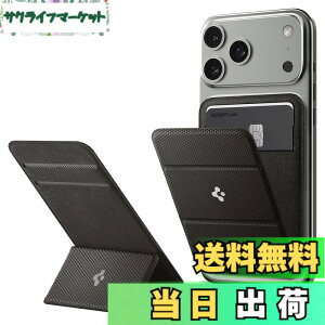 �y���������z[Spigen] MagSafe�Ή� �J�[�h�P�[�X �X�^���h�@�\ �X���� �}�O�l�b�g���� �w�� �E�H���b�g iPhone 17e iPhone 17/16/15/14/13/12�V���[�Y �}�O�l�b�g �J�[�h���� �X�}�[�g�t�H�[���h�E�}�O�t�B
