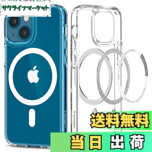 �y���������zSpigen iPhone13Mini�P�[�X MagSafe �}�O�l�b�g���� �ϏՌ� �ČRMIL�K�i�擾 2�d�\�� ���菝�h�~ �}�O�Z�[�t �K�p�J�o�[ ���C�����X�[�d�Ή� �E���g���E�n�C�u���b�h �}�O ACS03322 (�z���C