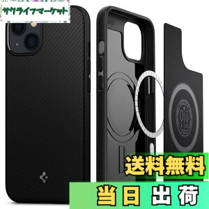 �y���������zSpigen iPhone13Mini�P�[�X Magsafe �}�O�l�b�g���� �ČRMIL�K�i�擾 �ϏՌ� �d��30g TPU ����~�� ���C�����X�[�d�Ή� ���菝�h�~ �}�O�E�A�[�}�[ ACS03680 (�}�b�g�E�u���b�N)