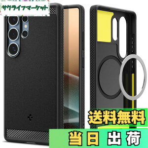 �y���������zSpigen Galaxy S25 Ultra �P�[�X Magfit�Ή� �ϏՌ� TPU �\�t�g �}�b�g �ČRMIL�K�i ���M�b�h�E�A�[�}�[�E�}�O�t�B�b�g ACS08951 (�}�b�g�E�u���b�N)