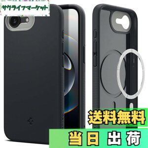 �y���������zSpigen �y�n��19�N�̋Z�p�́z iPhone 17e / 16e �P�[�X MagSafe �}�O�l�b�g���� �X�g���b�v�z�[�� �ČRMIL�K�i �i�m�|�b�v�E�}�O�t�B�b�g ACS09155 (�u���b�N�E�Z�T�~)