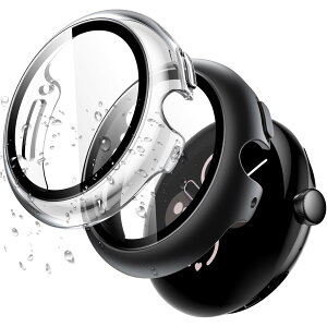 �y���������z�y2���Z�b�zAIYYXX Pixel Watch 3 45mm �P�[�X �Ή� Google Pixel Watch 3 45mm �P�[�X �ی� �K���X�t�B���� ��̌^ PC+TPE�ގ� ��d�\�� �ȈՒ��E �V���v�� �X���� �y�� ���菝 �h�~ �w��h�~ ��