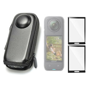 �y���������zX5 ���[�P�[�X �Ή� Insta360 X5�A�N�Z�T���[,Insta360 X5 / X4 �ی� �t�B���� �y2�Z�b�g�z �C���X�^360 X5�p�~�j�J�����o�b�O �ϏՌ� Insta360 X5 / X4 �J�o�[ �C���X�^360 X5 �A�N�Z�T���[ �F�F