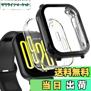 �y���������zHianjoo 2���� Xiaomi Redmi Watch 5 Active �Ή� �P�[�X �t�B���� [�ی�J�o�[ + �t�B���� ��̌^] Xiaomi Redmi Watch 5 Active �Ή� �J�o�[ TPU�f�� �\�t�g�P�[�X �S�ʕی� �ی�t�B���� �Ռ��z��