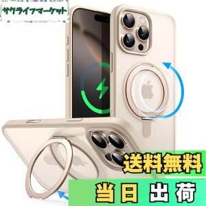 �y���������zJETech iPhone 16 Pro 6.3�C���`�p360�x��]�����O�P�[�X �J�����R���g���[���{�^������ MagSafe�Ή� ���^�ϏՌ� �X�^���h&�����O�z���_�[�t�� �X�}�z�J�o�[ �F�F�f�U�[�g�`�^�j�E��