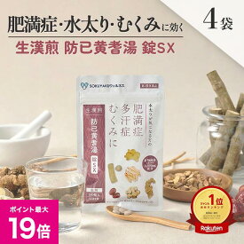 ＼4/20限定ポイント最大19倍／《シリーズ累計479万個突破》【第2類医薬品】生漢煎 防已黄耆湯 錠SX 180錠入（15日分×4袋セット）漢方 むくみ 水太り 肥満症 多汗症 下半身太り 関節痛 効果 利尿 錠剤 生薬 漢方薬 肥満 2か月分 防己黄耆湯 防已 防己 ぼういおうぎとう