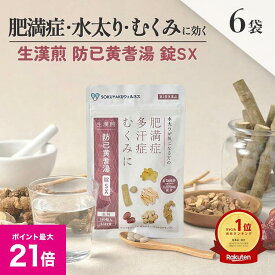 ＼1/18限定ポイント最大21倍／《シリーズ累計479万個突破》【第2類医薬品】生漢煎 防已黄耆湯 錠SX 180錠入（15日分×6袋セット）漢方 むくみ 水太り 肥満症 多汗症 下半身太り 関節痛 効果 利尿 錠剤 生薬 漢方薬 肥満 3か月分