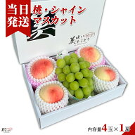 [送料無料][最強配送][あす楽] 美味いとこどり 高級 桃 高級 シャインマスカット 贅沢スイーツ セット ※…