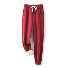 パンツ あったか裏ボア レディース ボトムス スウェット ロング ズボン ウエストゴム 綿混 コットン 大きいサイズ ゆったり スウェットパンツ 秋冬 裏ボア 防寒 ルームウェア