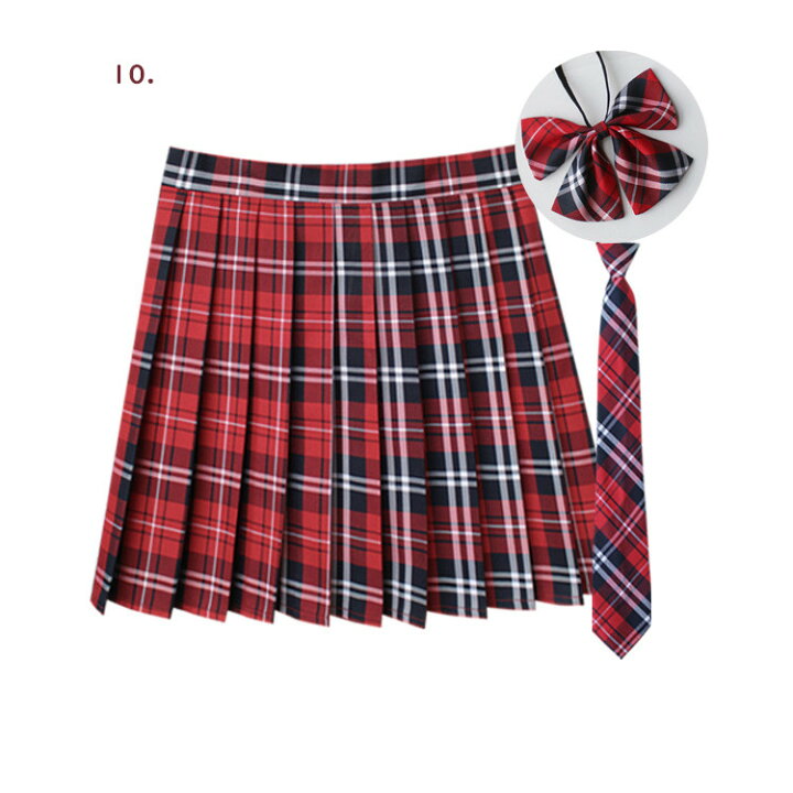 楽天市場】3点セット スカート ネクタイ ボウタイ 制服 スカート  