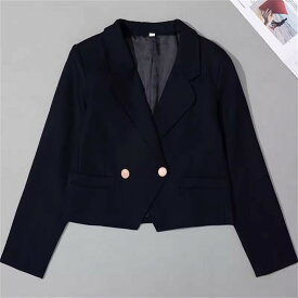 スクール ブレザー 女子 制服 学生服 女子高生 ジャケット テーラードジャケット レディース コスプレ コスチューム JK制服 スクール制服 入学式 卒業式ショート丈 短め スクールジャケット フォーマル シングル 大きいサイズ 中学生 高校生 上着 紺 ネイビー