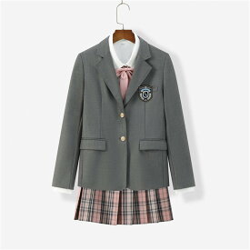 卒業式 スーツ 女の子 5点セット 女子高生 学生服 制服 入学式スーツ ジャケット ブラウス 長袖 チェックスカート スカート ワッペン ネクタイ ボウタイ フォーマルスーツ 子供スーツ コスプレ制服 小学生 中学生 高校生 jk制服 七五三 成人式 学園祭 発表会 お受験 結婚式