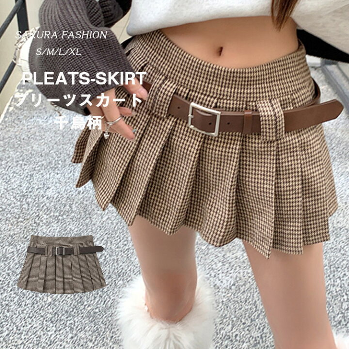 楽天市場】スカート レディース ボトムス プリーツスカート ミニスカ  