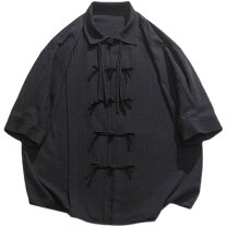 楽天市場】チャイナ ブラウス（カラーブラック）の通販