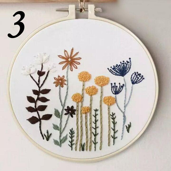 楽天市場 刺繍キット 花 ナチュラルシリーズ５種類 日本語説明書付き ボタニカル フランス刺しゅう キット セット 可愛い フランス 刺しゅうキット プラスチック製の枠付き 刺繍枠 刺繍糸 材料セット 手芸 初心者 人気 簡単 練習 基本ステッチ インテリア 北欧 おしゃれ