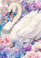 ダイヤモンドアート キット 四角ビーズ 白鳥 花 ダイアモンドアート スクエアビーズ ダイヤモンドペイン…