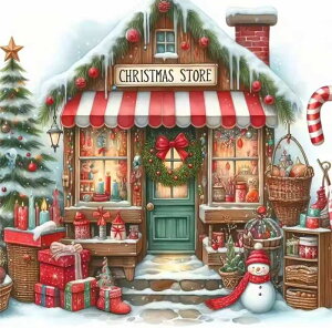 _ChA[g Lbg lpr[Y 40×40 NX}X Christmas Store ㋉  ABr[Y I[r[X ^ _CAhA[g _ChyCeBO XNGA r[YhJLb